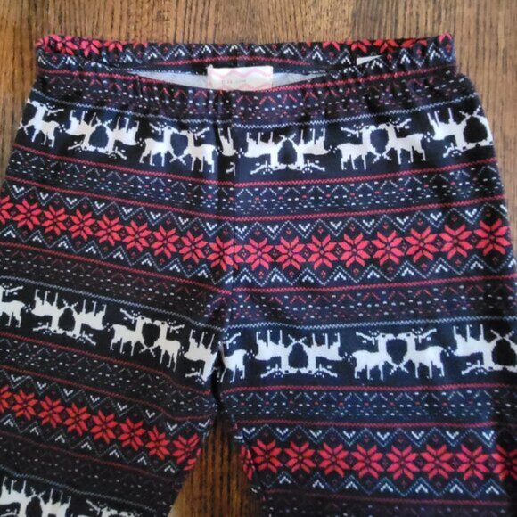 Pink Rose Holiday Tights Reindeer Print Leggings - Picture 6 of 11